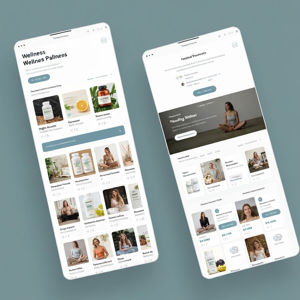 Online wellness store concept